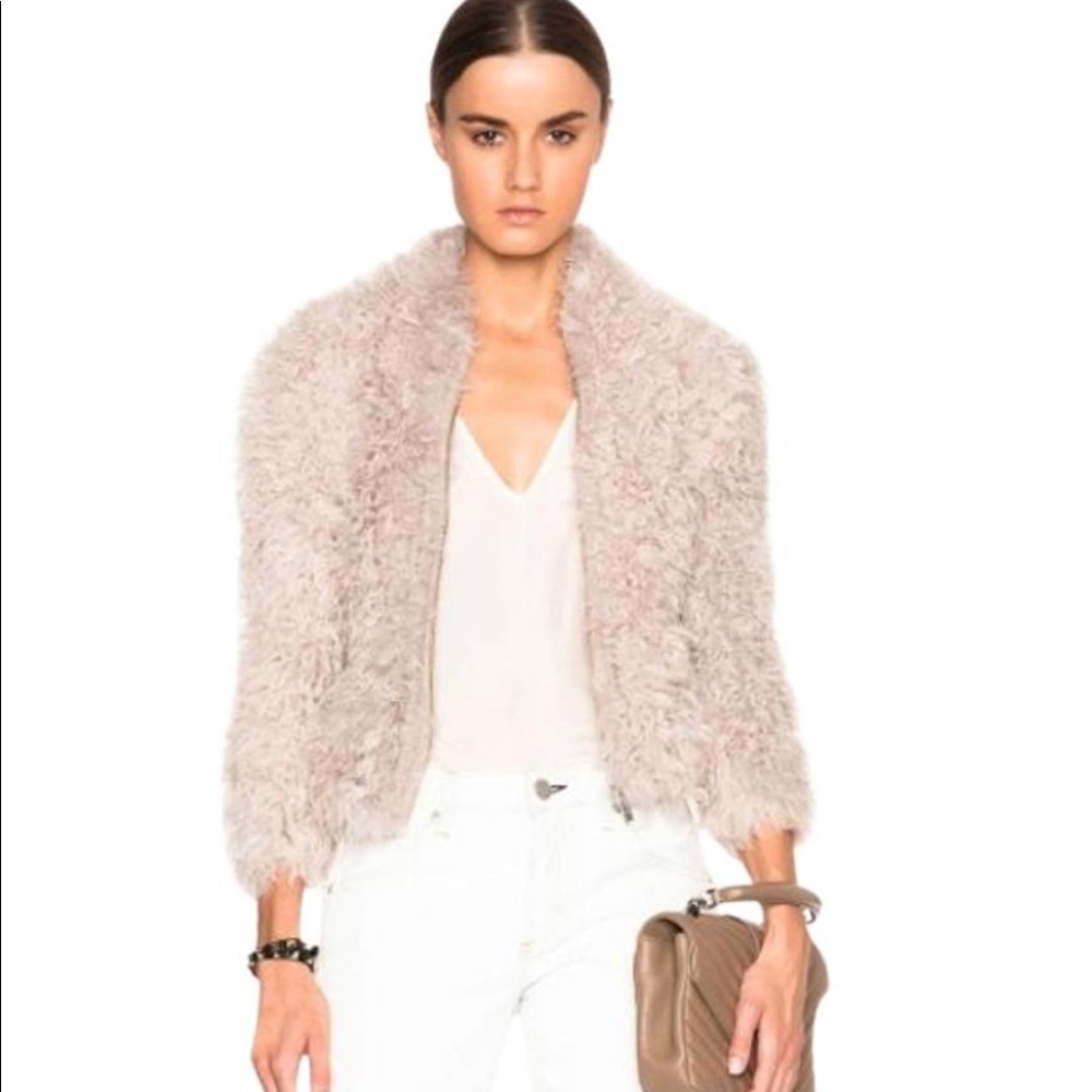 ♦️ IRO Beige Kald Shearling Jacket